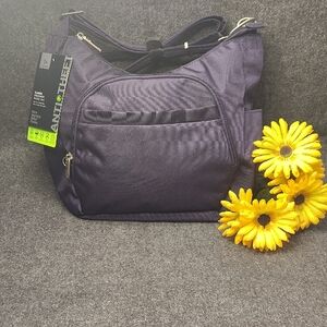 Travelon Anti-Theft Crossbody Bag in Dark Purple